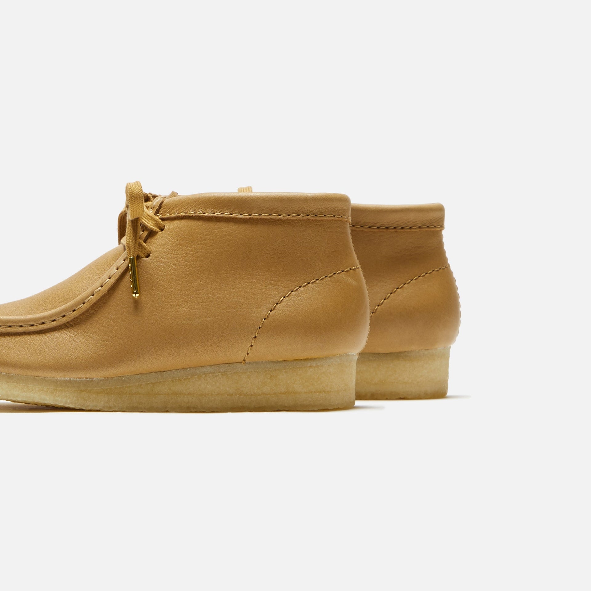 Clarks WMNS Wallabee Boot Mid - Tan Leather