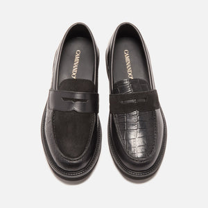 Caminando Loafer - Black / Black Croco