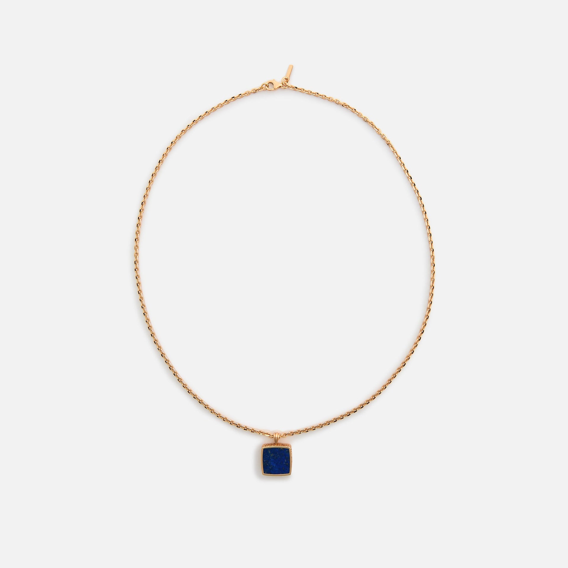 Emanuele Bicocchi Gold Square Lapis Amulet Necklace - Gold