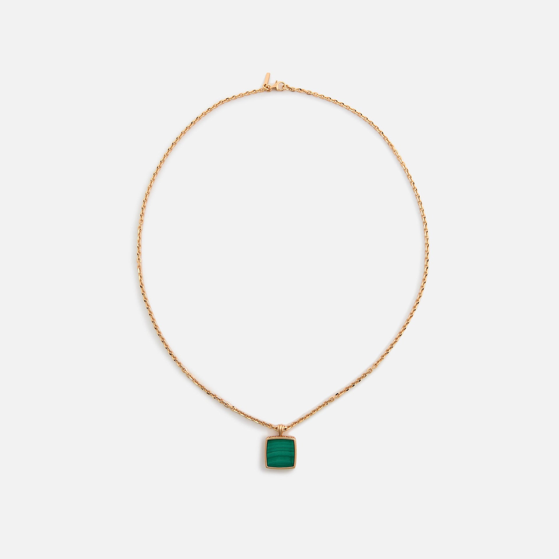 Emanuele Bicocchi Gold Square Malachite Amulet Necklace - Gold