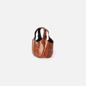 Coperni Snake Print Bucket Swipe Bag - Brown