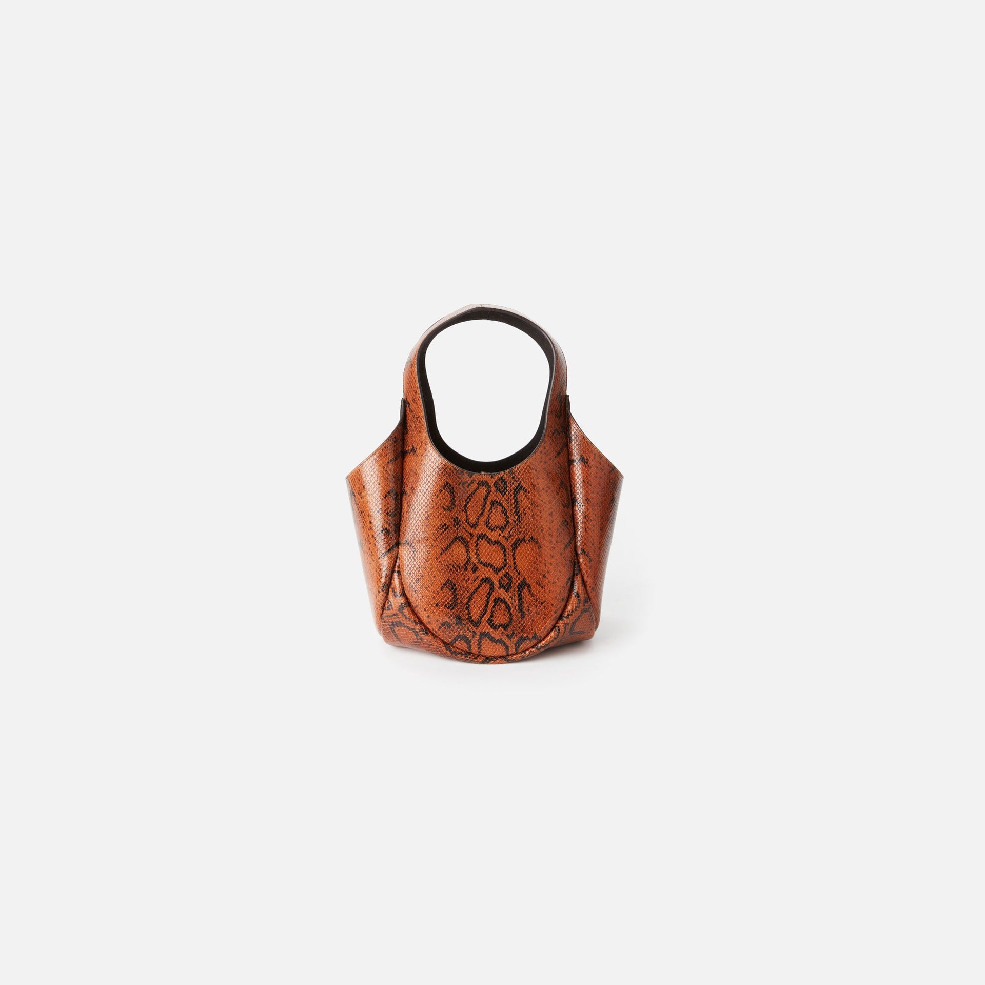 Coperni Snake Print Bucket Swipe Bag - Brown