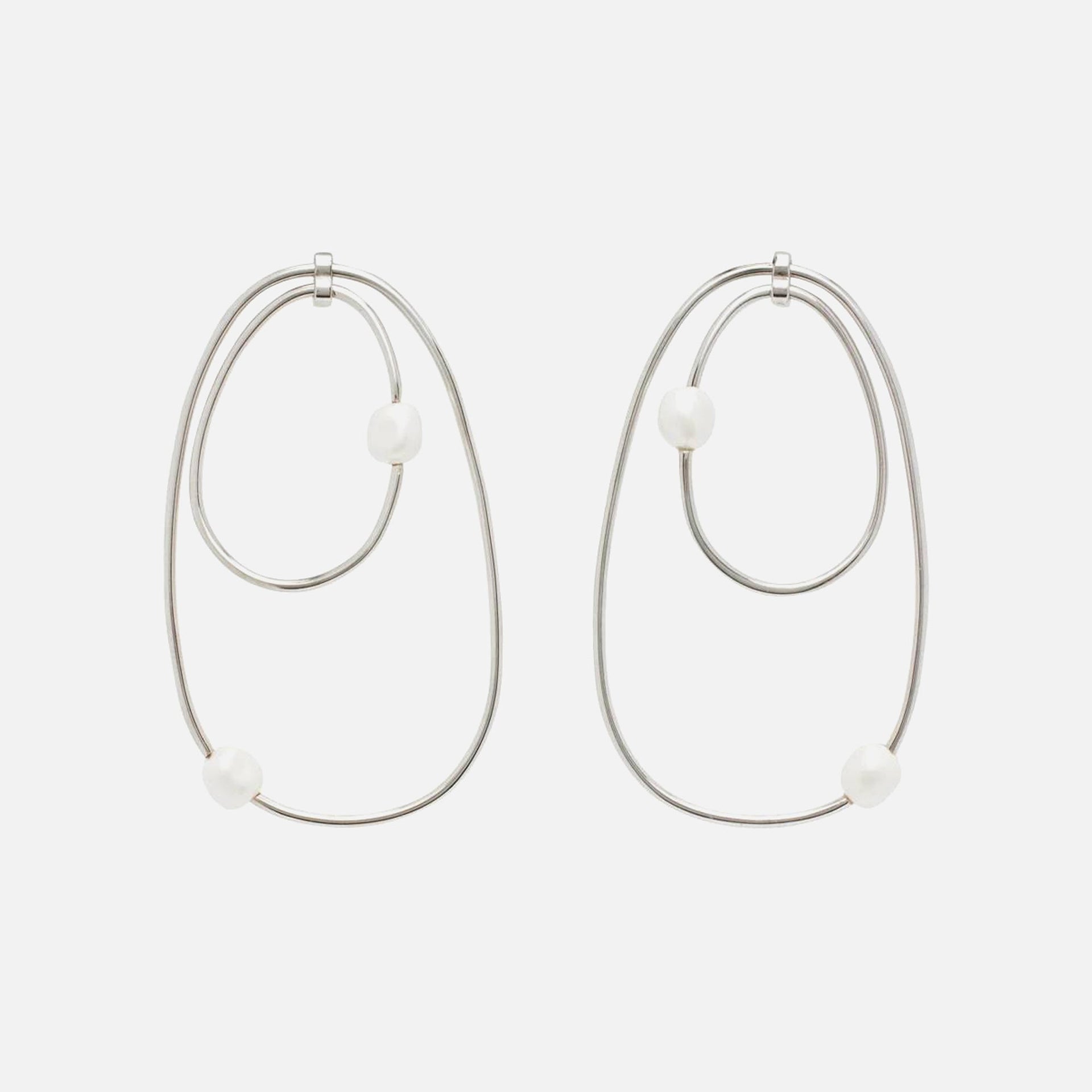 Coperni Orbit Medium Swipe Earrings - Silver