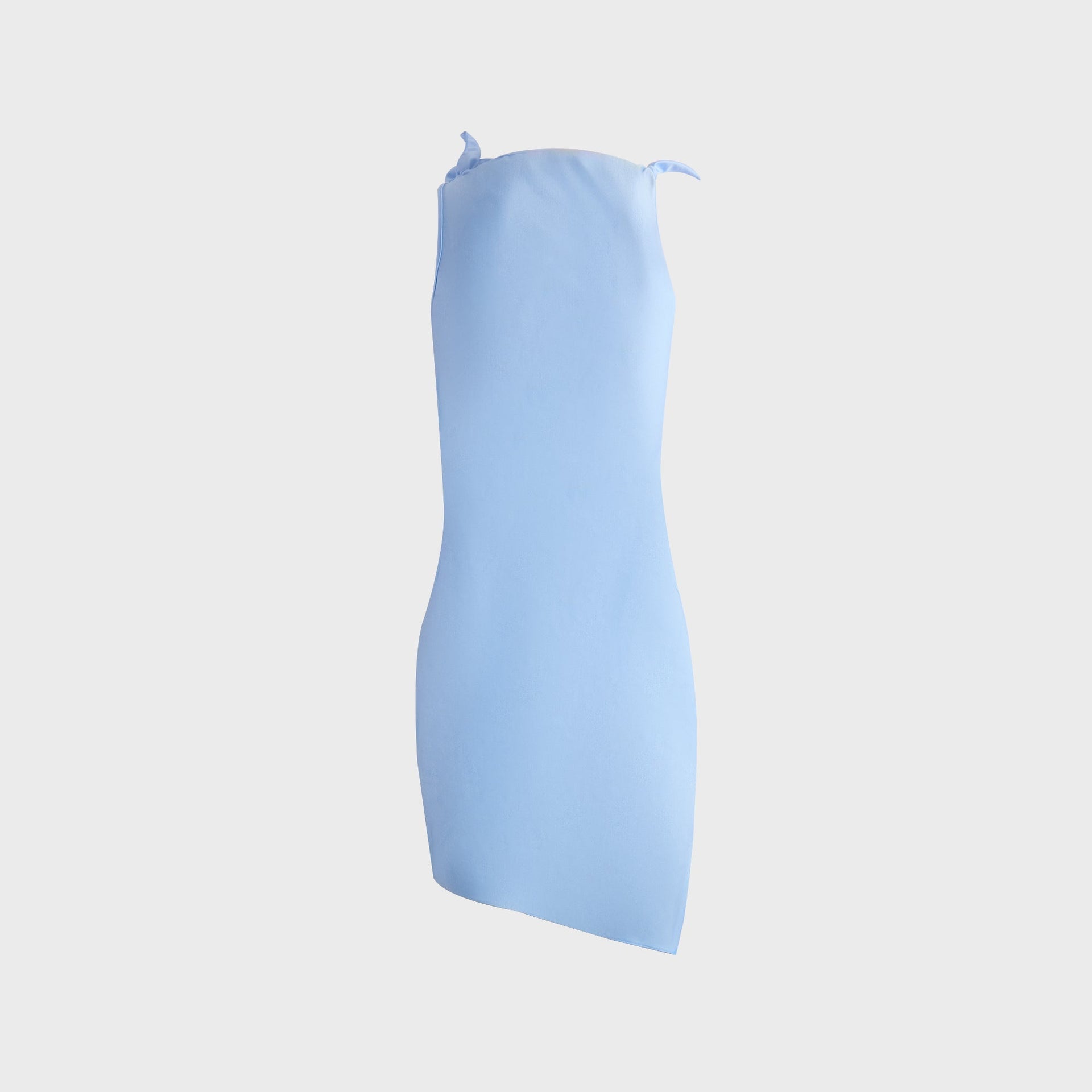 Coperni Asymmetric Flower Mini Dress - Blue