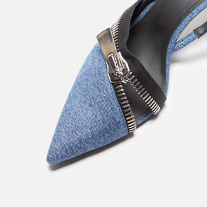 Coperni Denim Zip Stiletto - Washed Blue