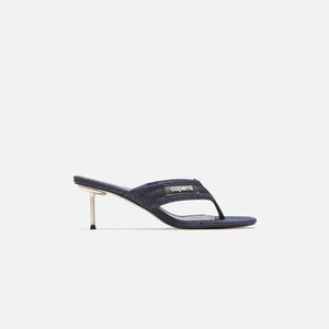 Coperni Denim Branded Thong Sandal - Dark Navy