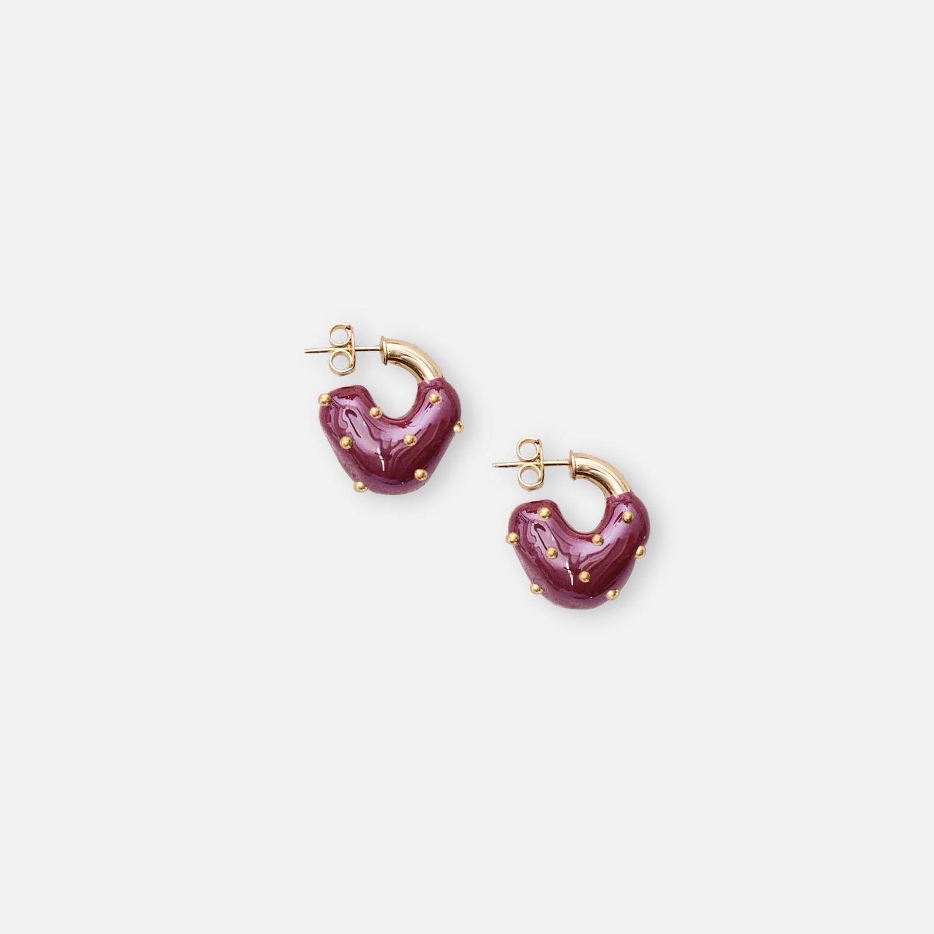 Eliou Theo Earrings - Purple / Gold