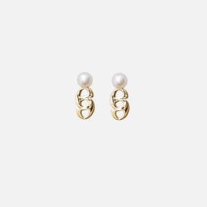 Eliou Emblem Earrings - Pearl / Gold