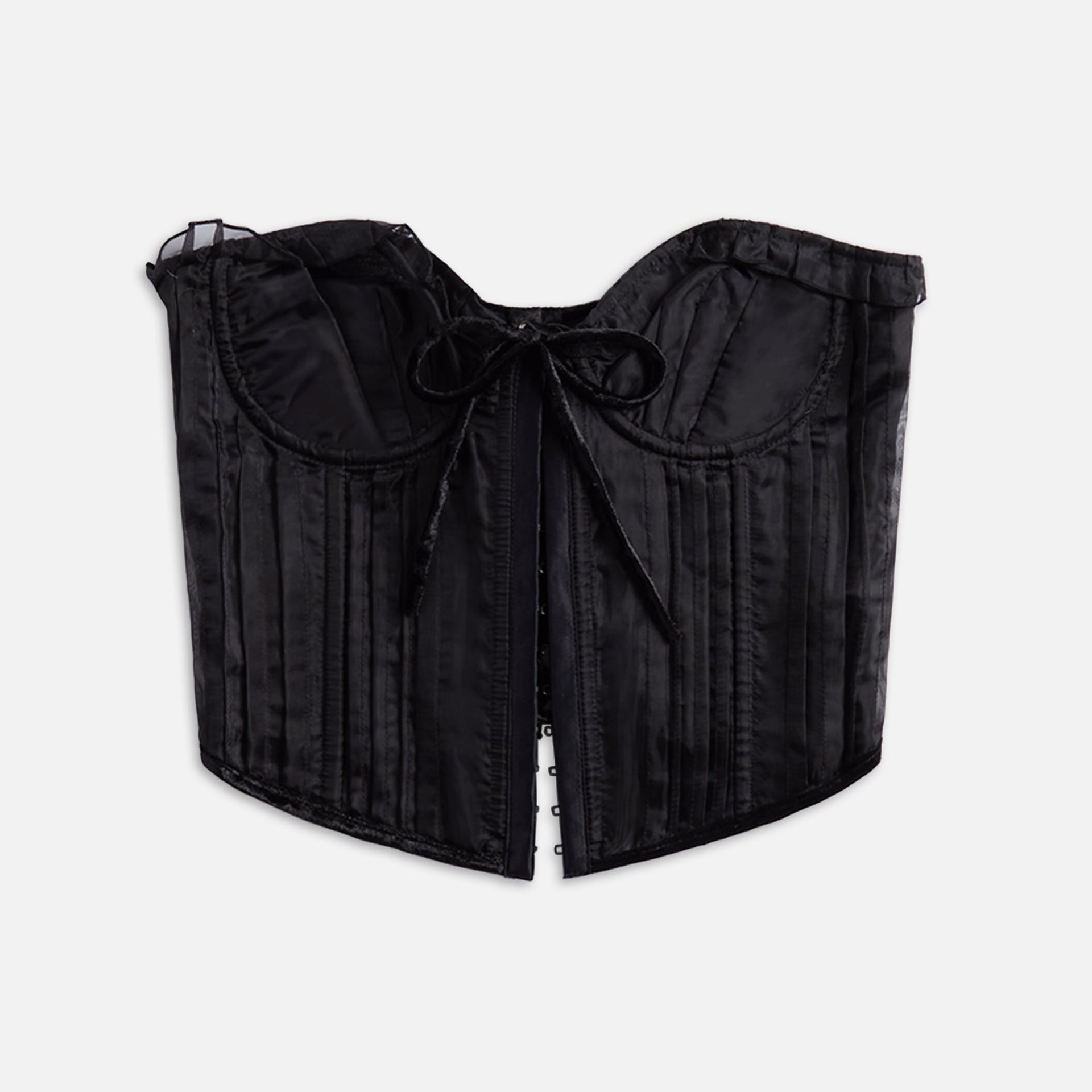 GUIZIO Pintuck Corset - Black