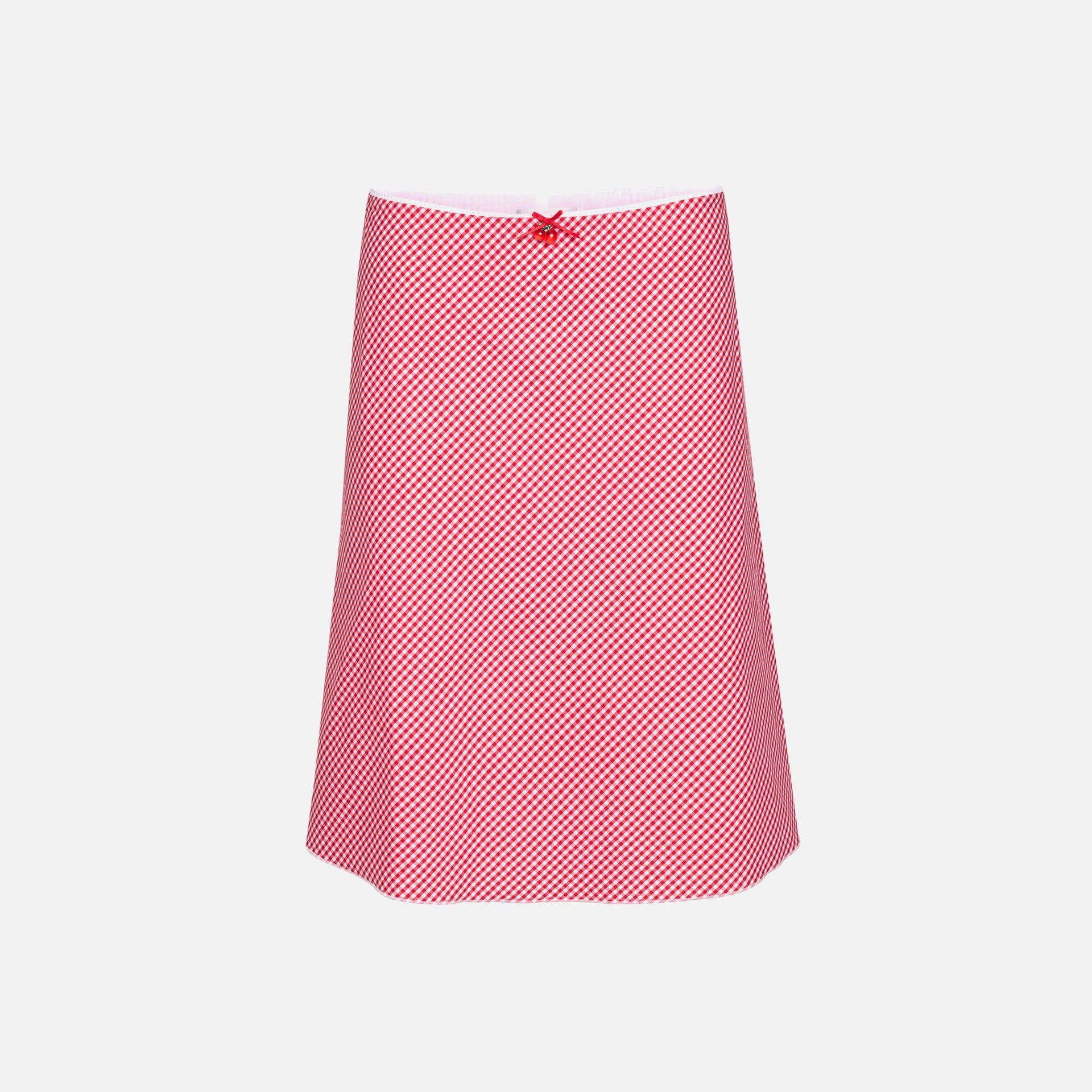 GUIZIO Paloma Skirt - Gingham Poppy / White