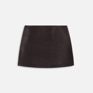 Diesel Dixy Leather Skirt - Brown