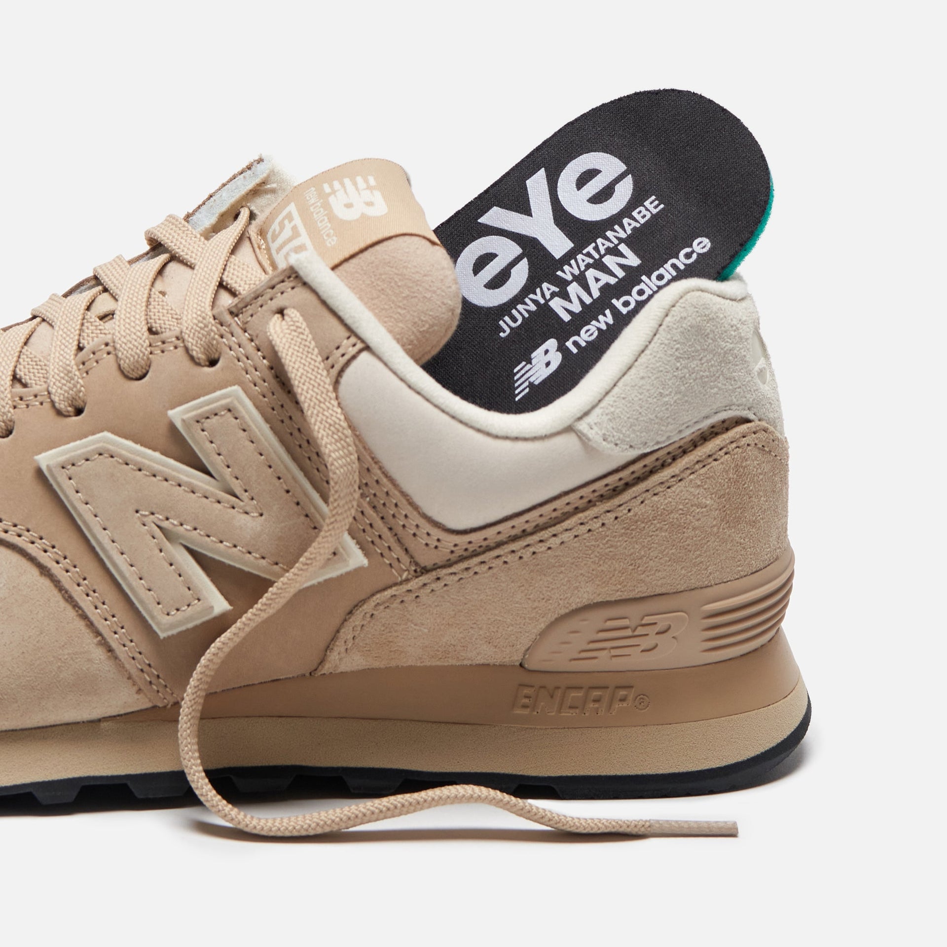 CDG Pocket New Balance x Junya Watanabe 574 Pig Suede Nubuck - Beige