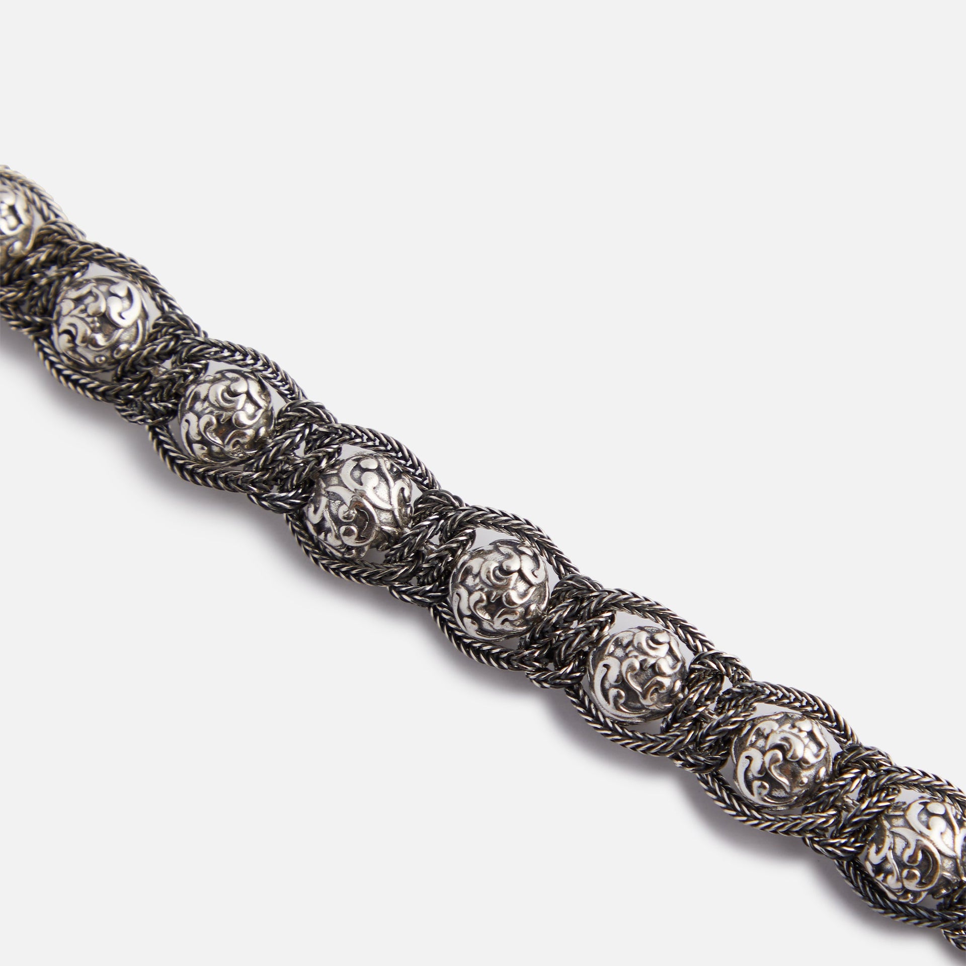 Emanuele Bicocchi Arabesque Shamballa Bracelet - Silver