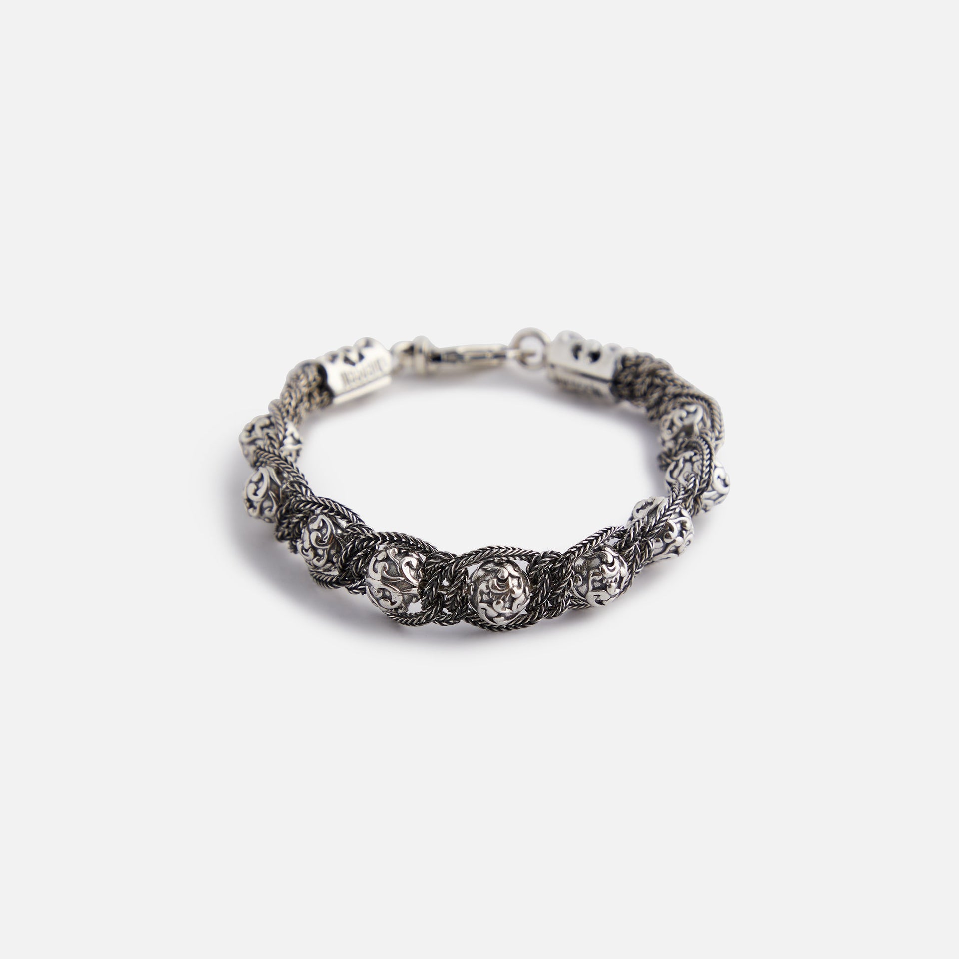 Emanuele Bicocchi Arabesque Shamballa Bracelet - Silver