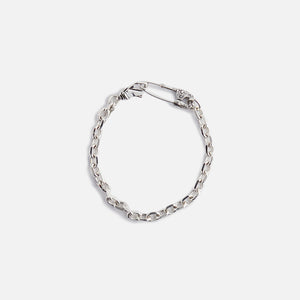 Emanuele Bicocchi Crest Safety Pin Bracelet - Silver