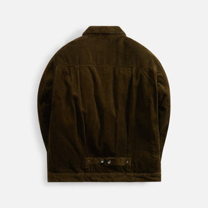 Engineered Garments Trucker Jacket Cotton 8W Corduroy - Olive