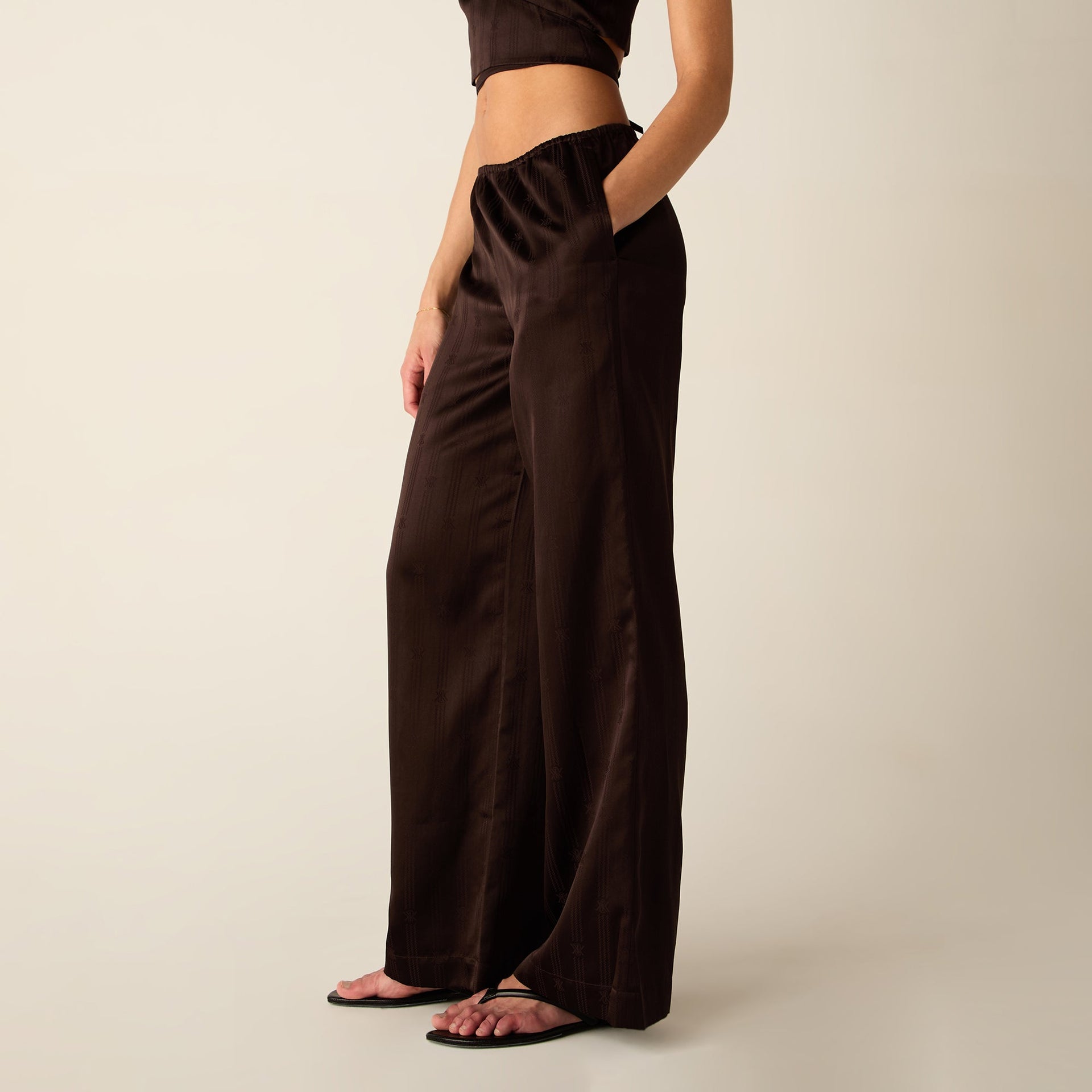 Kith Women Michi Crest Satin Pant - Incognito