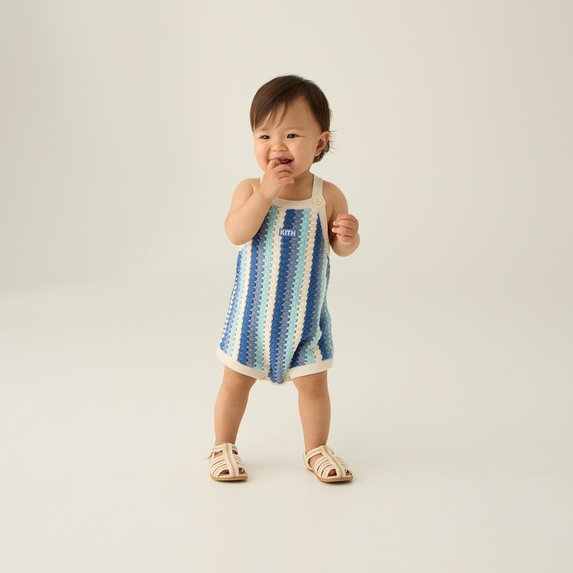 Kith Baby Open Knit Romper - Blue Skies