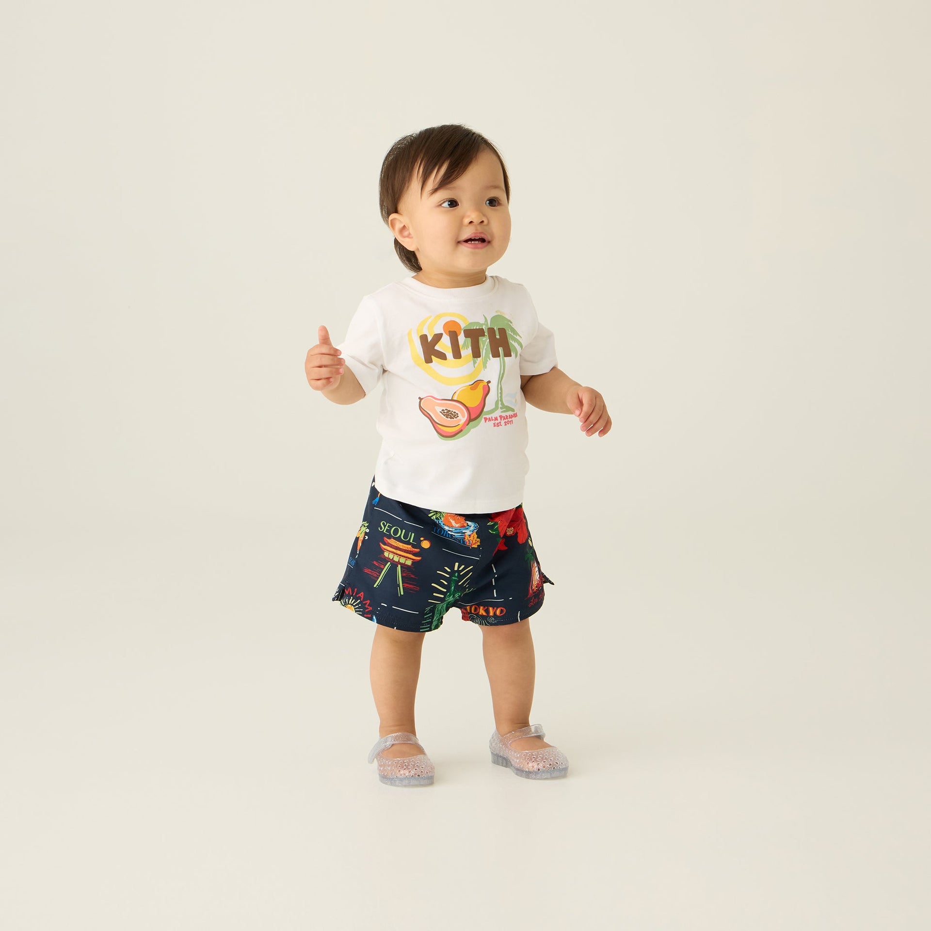 Kith Baby Palm Paradise Vacation Tee - White