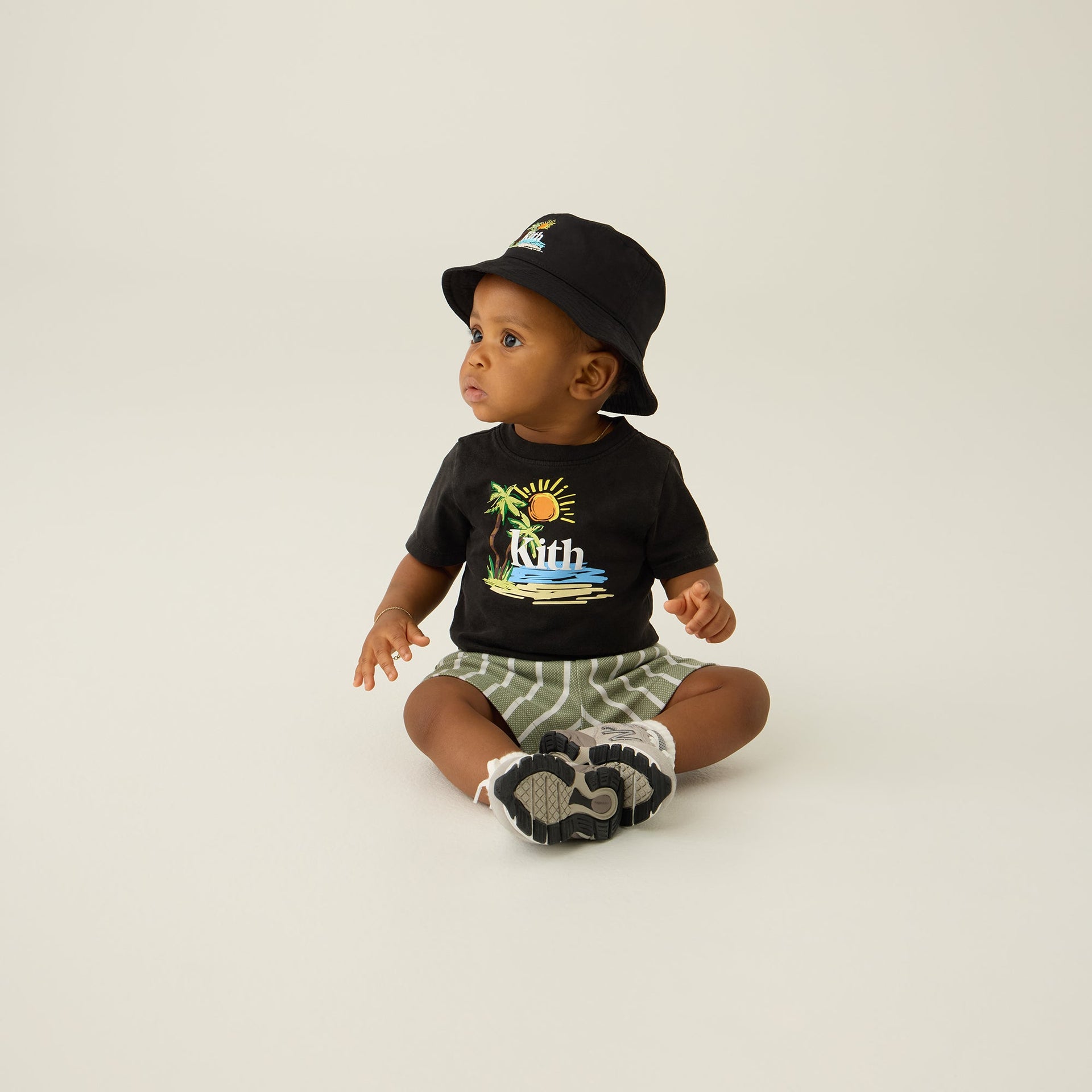 Kith Baby Summer Serif Vintage Tee - Black