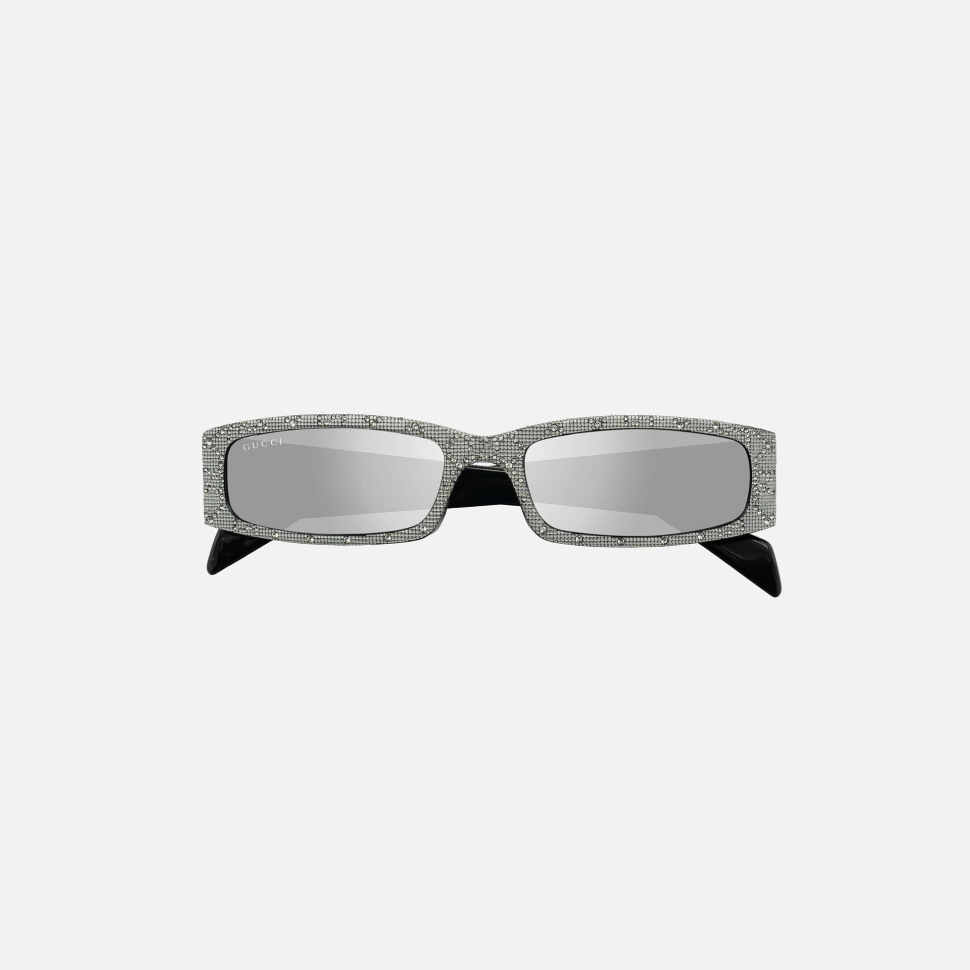 Gucci Rectangular GG Frame - Silver Crystal