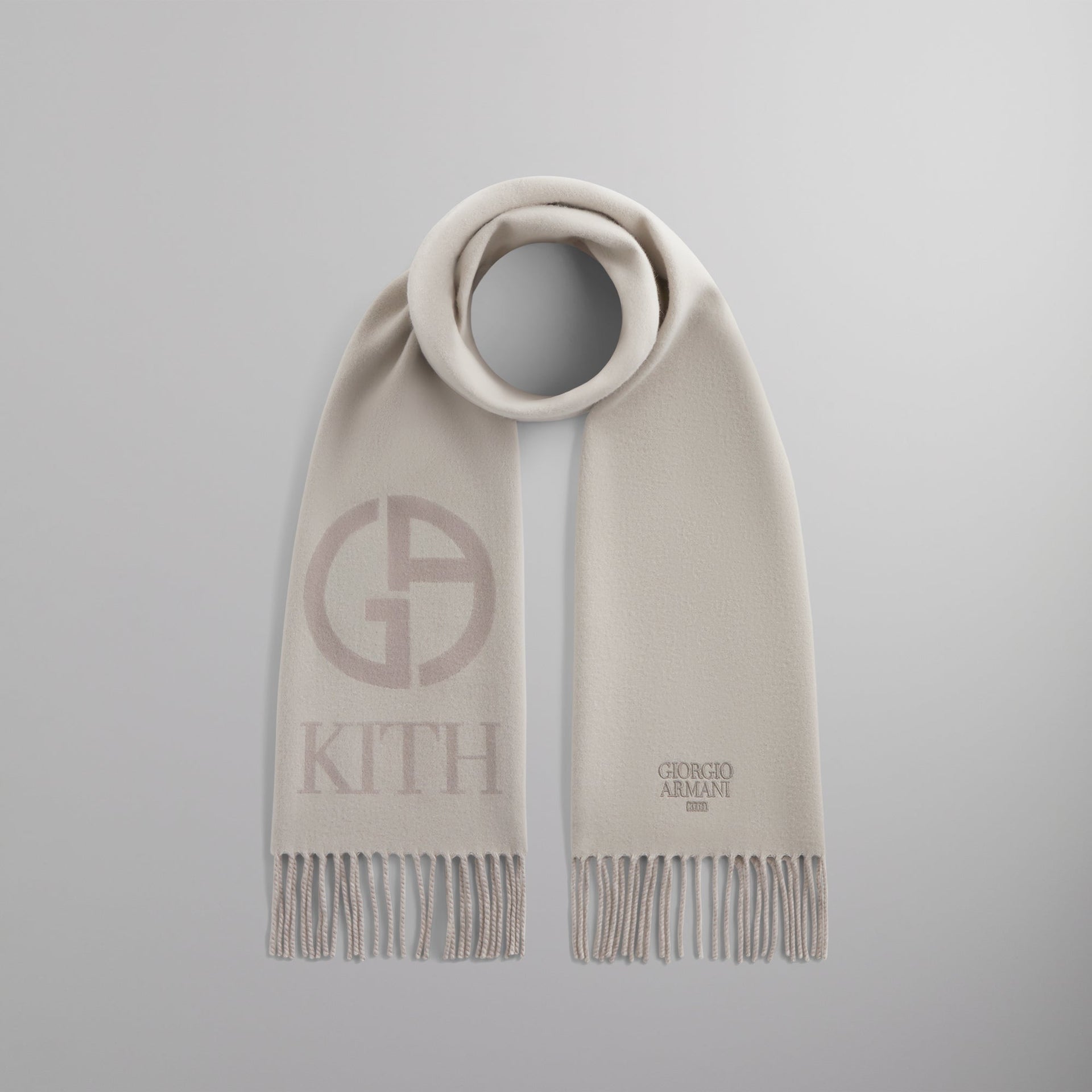 Kith & Giorgio Armani Logo Scarf - Sandrift PH