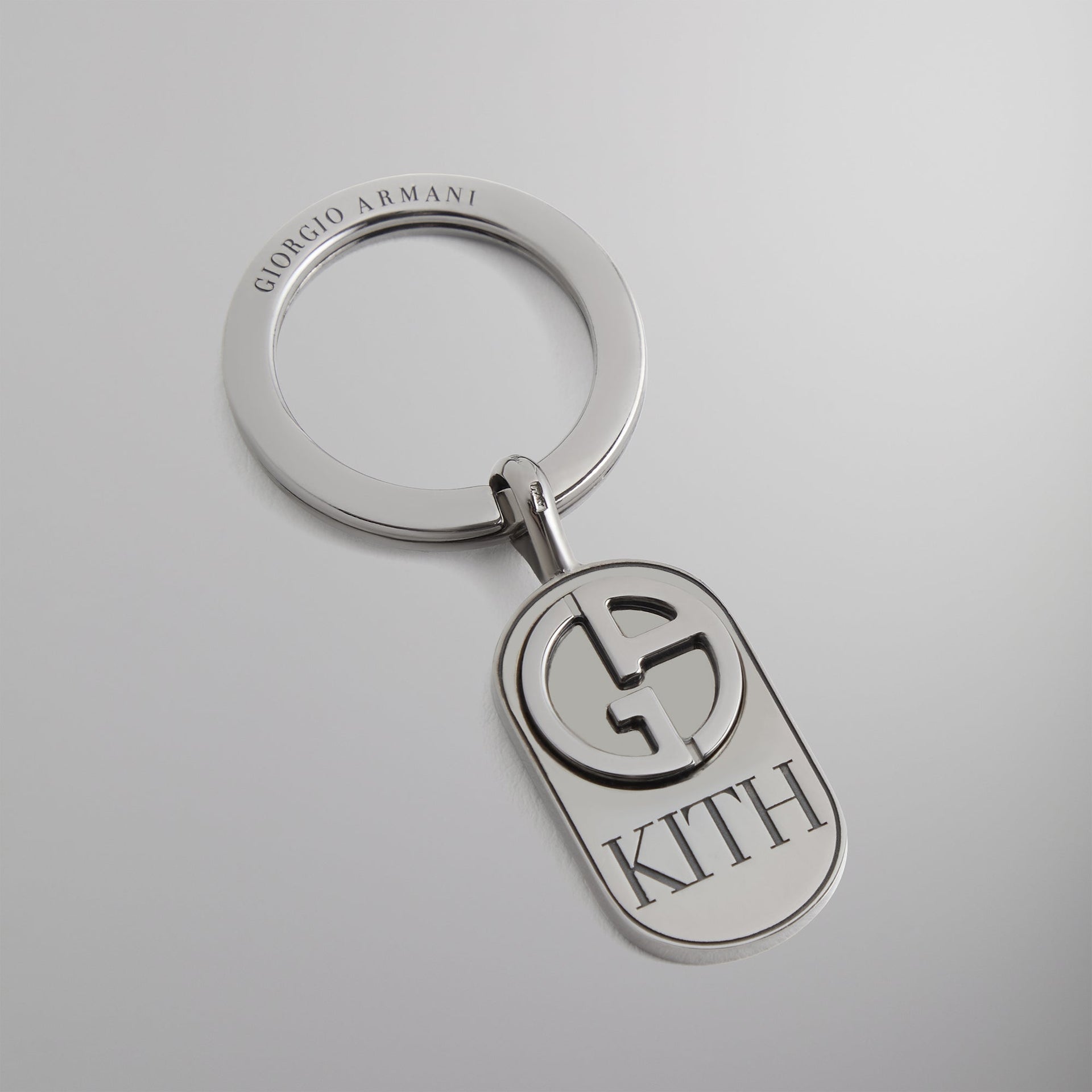 Kith & Giorgio Armani Key Ring - Gunmetal