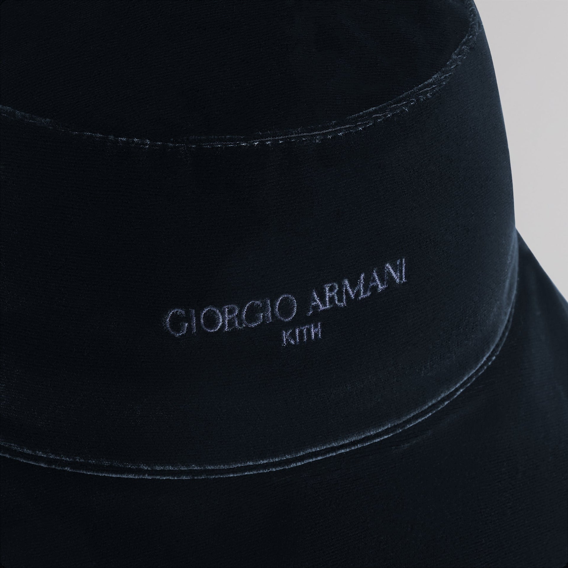 Kith & Giorgio Armani Velour Bucket Hat - Nocturnal