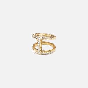 Hoorsenbuhs Dame Phantom Ring with Diamonds - 18K Yellow Gold