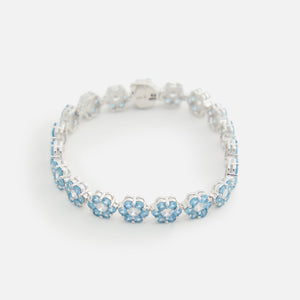 Hatton Labs Daisy Tennis Bracelet Sterling Sliver - Blue