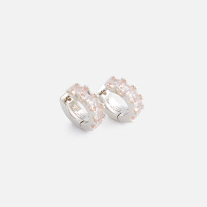 Hatton Labs Facet Hoop Earring - Silver / Morganite