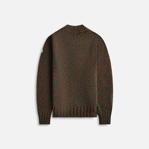 Moncler Mouliné Wool Sweater - Dark Green