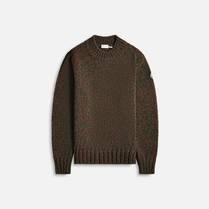 Moncler Mouliné Wool Sweater - Dark Green