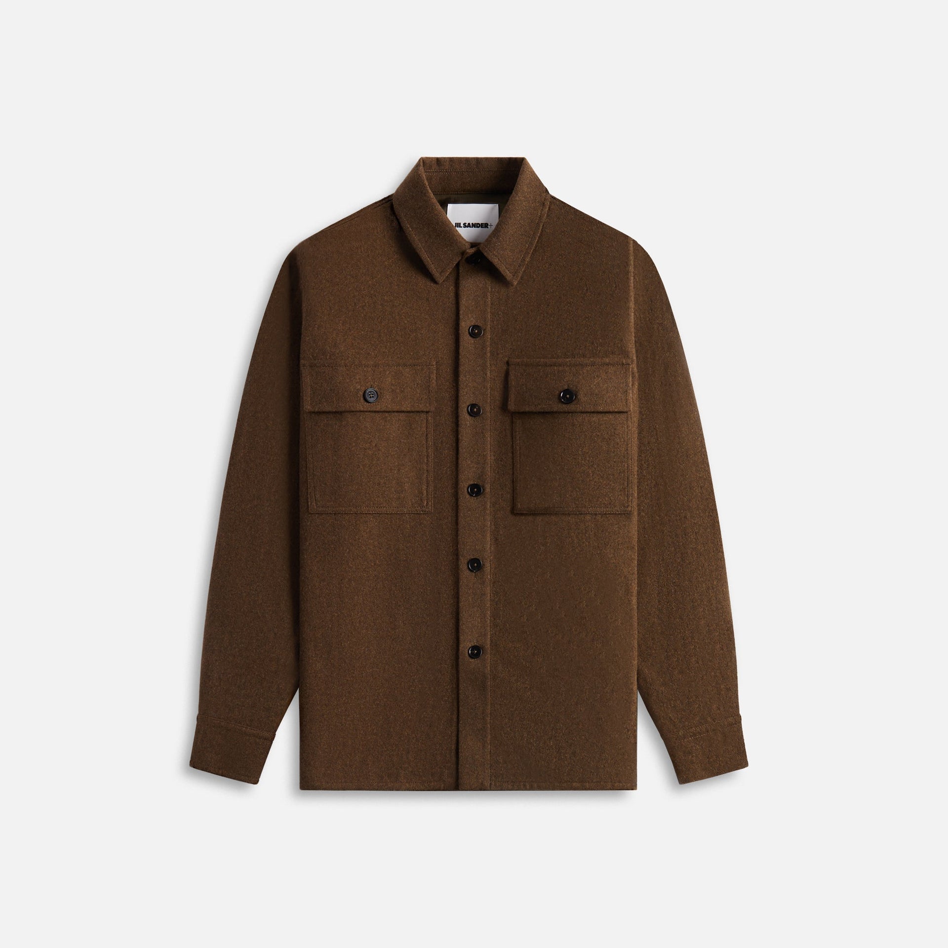 Jil Sander Sustainable Felted Wool Flannel Shirt Jacket - Brown