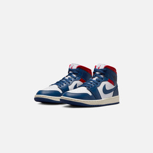 Nike WMNS Air Jordan 1 Mid - White / French Blue / Gym Red / Sail