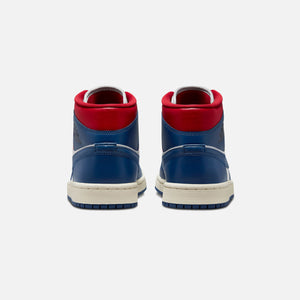 Nike WMNS Air Jordan 1 Mid - White / French Blue / Gym Red / Sail