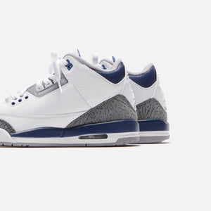 Jordan GS Air Jordan 3 Retro - White / Midnight Navy / Cement Grey / Black