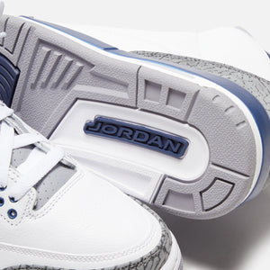 Jordan GS Air Jordan 3 Retro - White / Midnight Navy / Cement Grey / Black