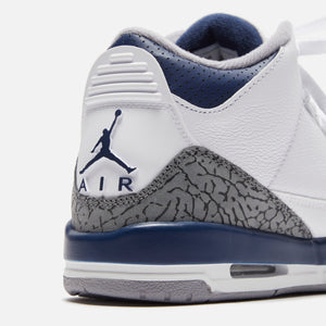 Jordan GS Air Jordan 3 Retro - White / Midnight Navy / Cement Grey / Black