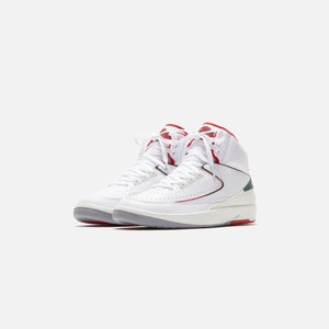 Jordan Air Jordan 2 Retro - White / Fire Red / Fir / Sail