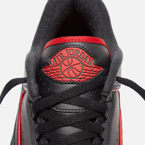 Nike Air Jordan 2 Retro Low - Black / Fire Red / Fire / Cement Grey