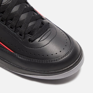 Nike Air Jordan 2 Retro Low - Black / Fire Red / Fire / Cement Grey