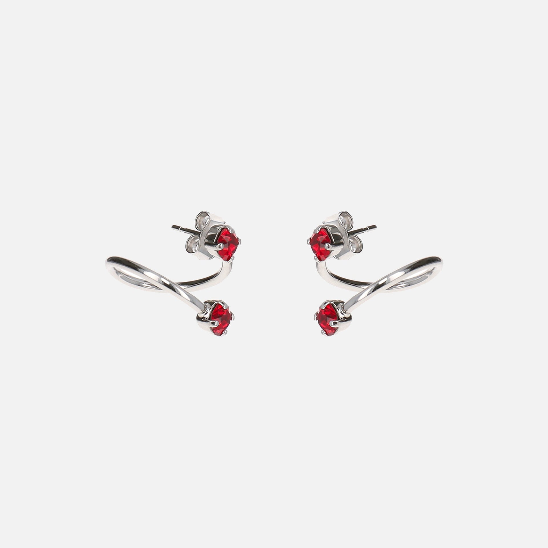 Justine Clenquet Maxine Earrings - Red