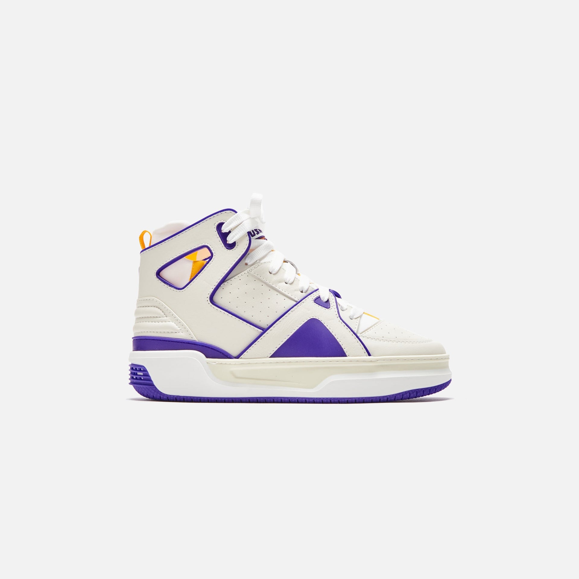 Just Don JD1 Basketball Courtside Hi - Off White / Purple / Yellow