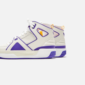 Just Don JD1 Basketball Courtside Hi - Off White / Purple / Yellow