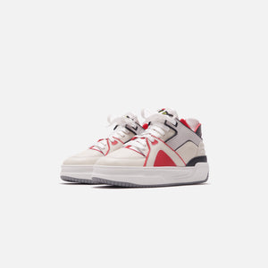 Just Don JD2 Tennis Courtside Mid - Off White / Fuchsia / Black