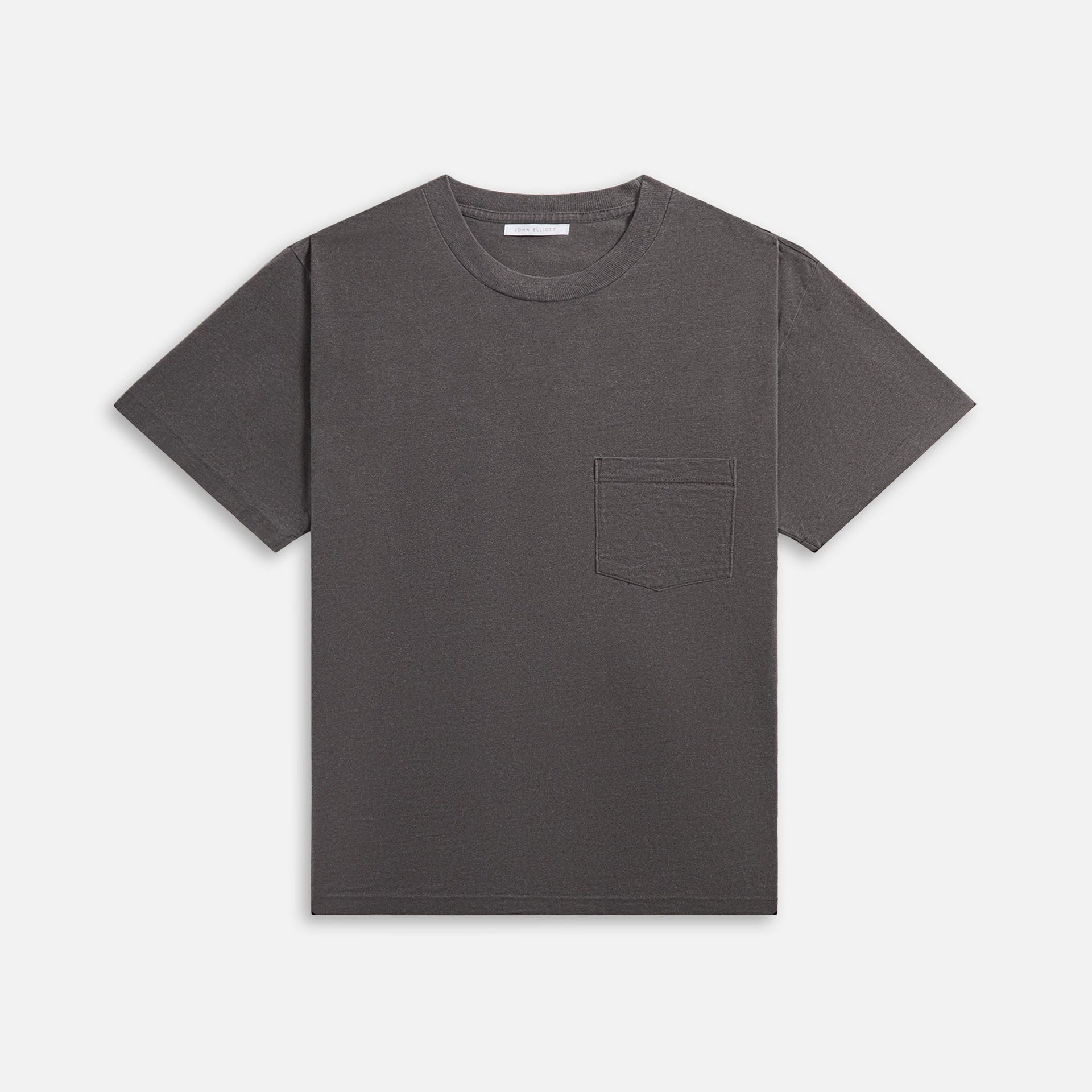 John Elliott Cropped Campus Pocket Tee - Black