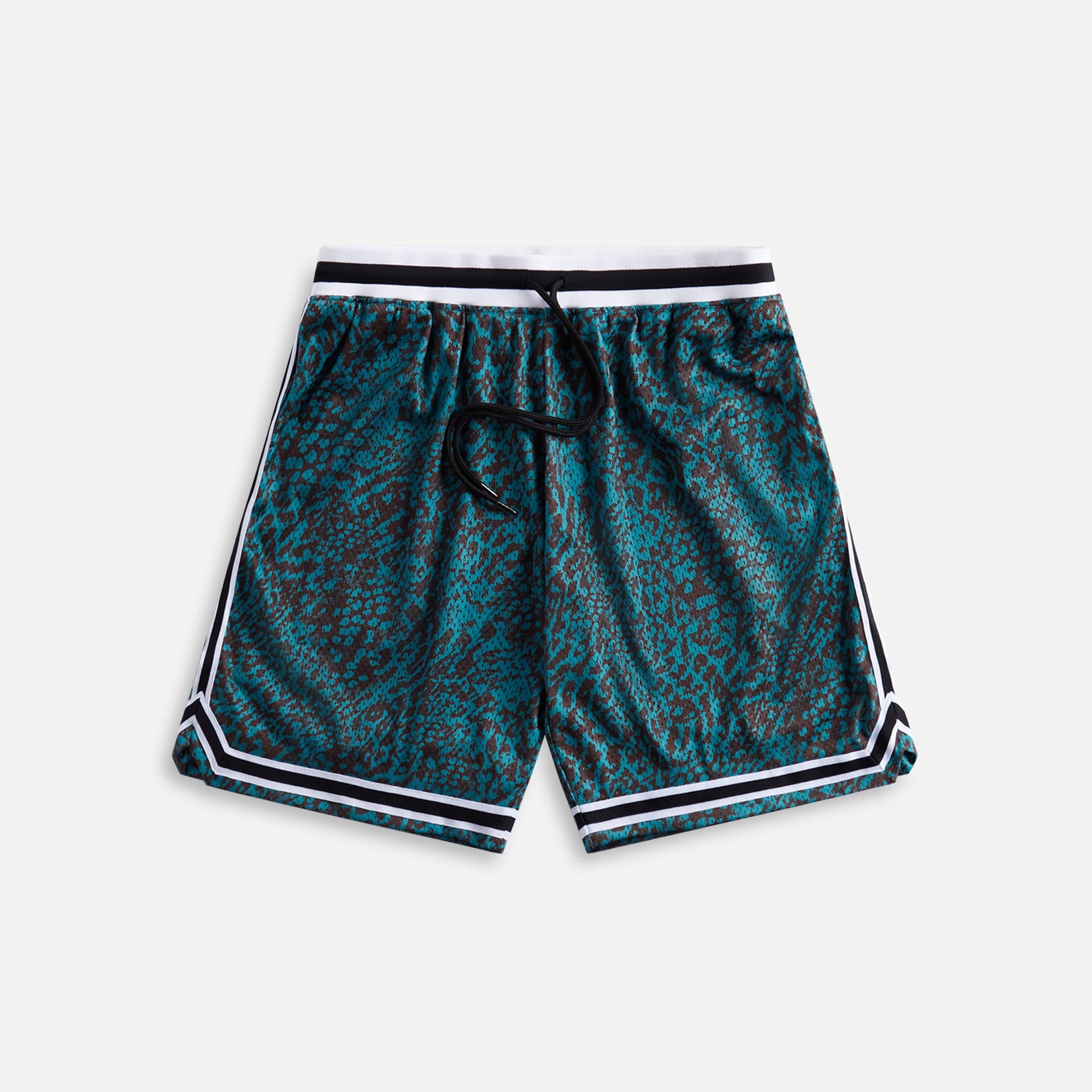 John Elliott Game Shorts - Turquoise Leopard