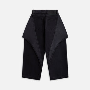 JW Anderson Draped Sculptural Jeans - Dark Grey