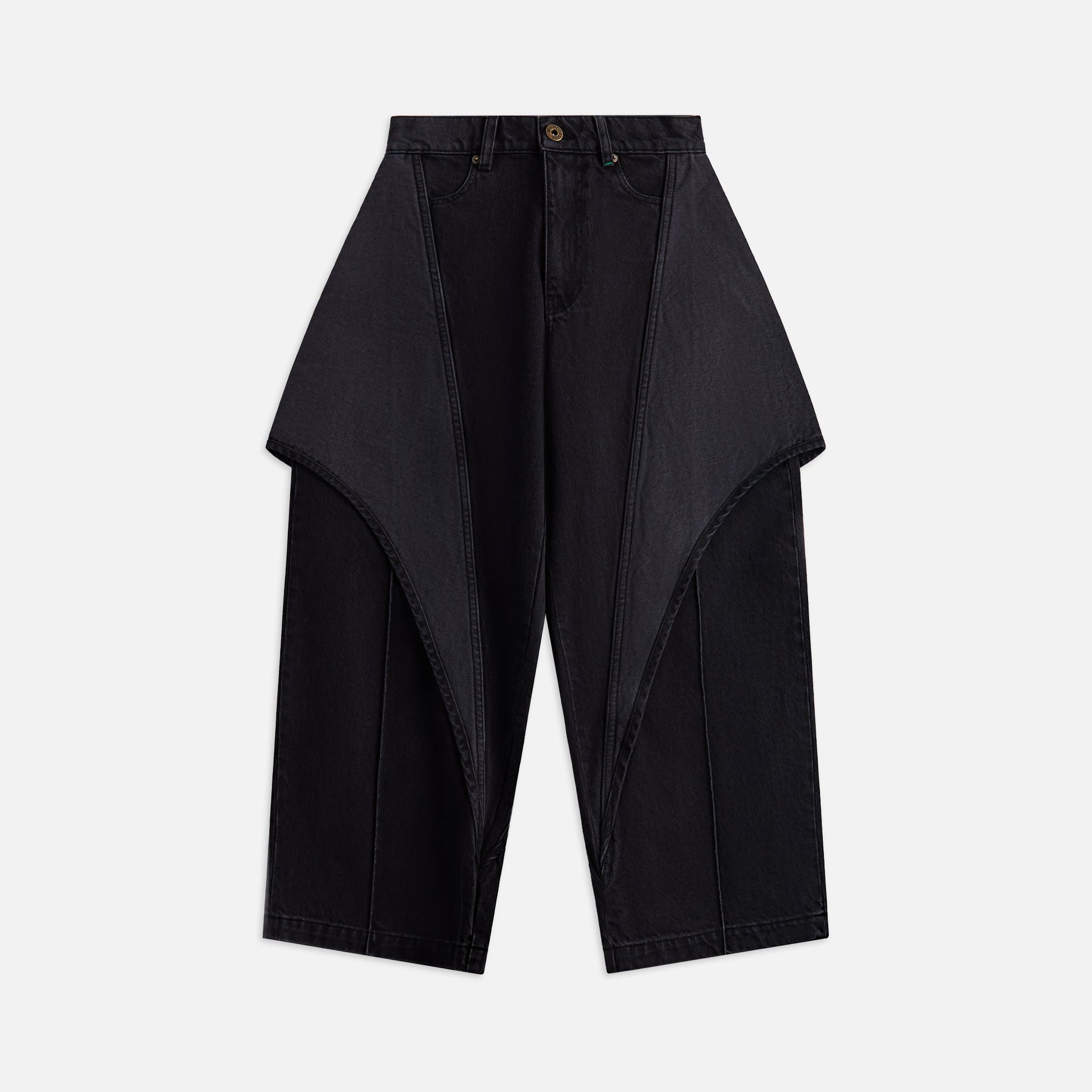 JW Anderson Draped Sculptural Jeans - Dark Grey